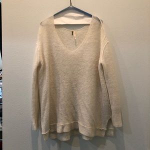 free people oversized cream sweater